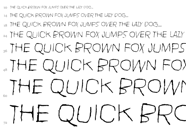 Hell is round the corner font waterfall